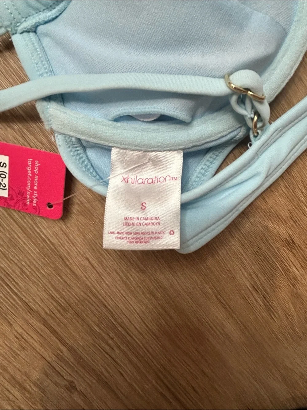 Xhilaration Light Blue Kids Bikini Top